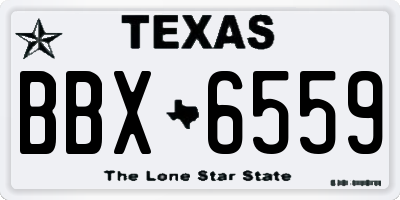 TX license plate BBX6559