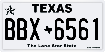 TX license plate BBX6561
