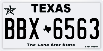 TX license plate BBX6563