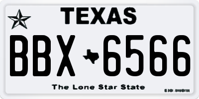 TX license plate BBX6566