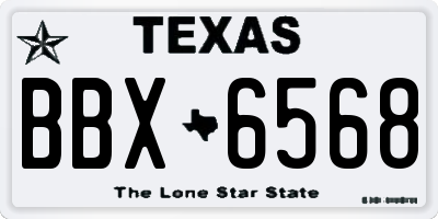 TX license plate BBX6568