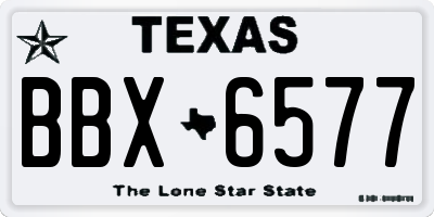 TX license plate BBX6577