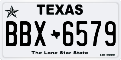 TX license plate BBX6579