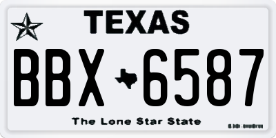 TX license plate BBX6587