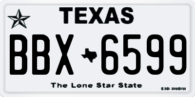 TX license plate BBX6599