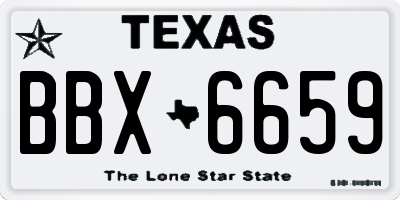 TX license plate BBX6659