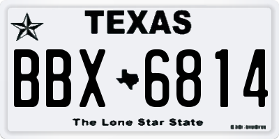 TX license plate BBX6814