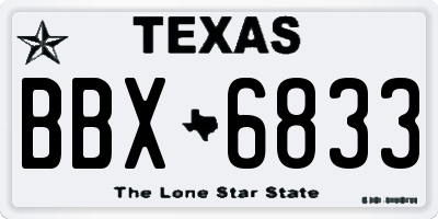 TX license plate BBX6833