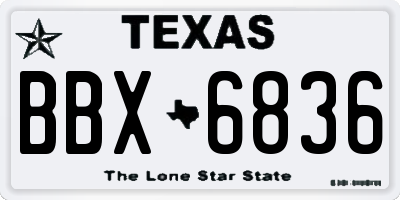 TX license plate BBX6836