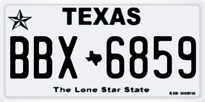 TX license plate BBX6859