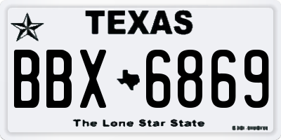 TX license plate BBX6869