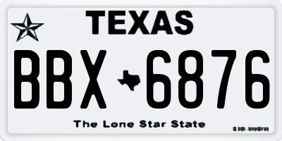 TX license plate BBX6876