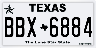 TX license plate BBX6884