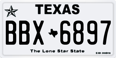 TX license plate BBX6897
