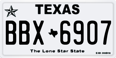 TX license plate BBX6907