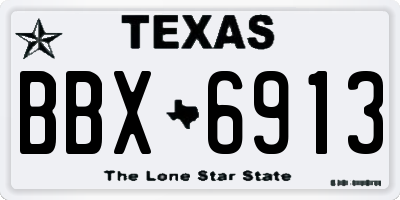 TX license plate BBX6913