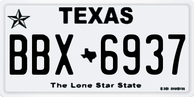 TX license plate BBX6937