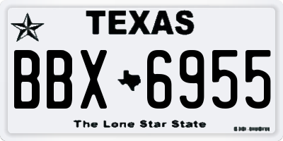 TX license plate BBX6955