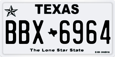TX license plate BBX6964