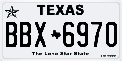 TX license plate BBX6970