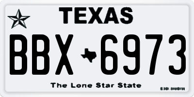 TX license plate BBX6973
