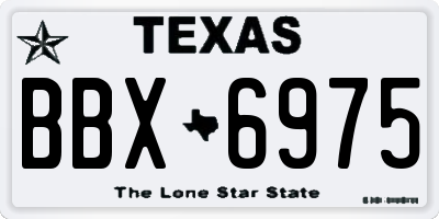 TX license plate BBX6975