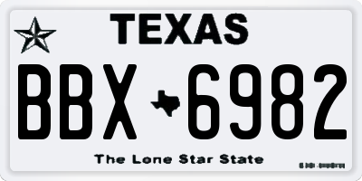 TX license plate BBX6982