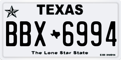 TX license plate BBX6994