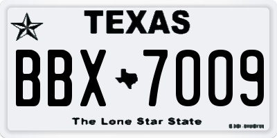 TX license plate BBX7009