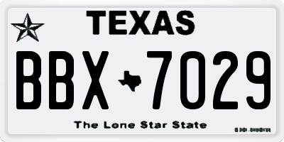 TX license plate BBX7029