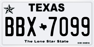 TX license plate BBX7099