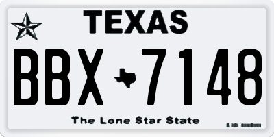TX license plate BBX7148