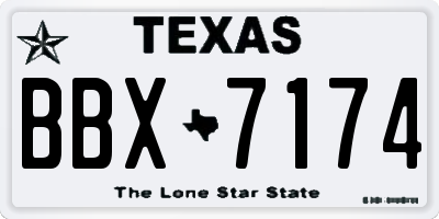 TX license plate BBX7174