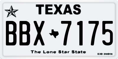 TX license plate BBX7175