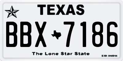 TX license plate BBX7186