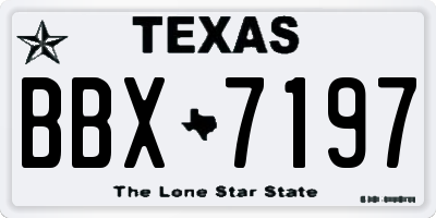 TX license plate BBX7197