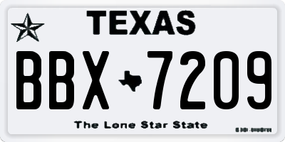 TX license plate BBX7209