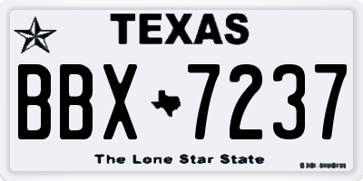 TX license plate BBX7237