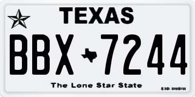 TX license plate BBX7244