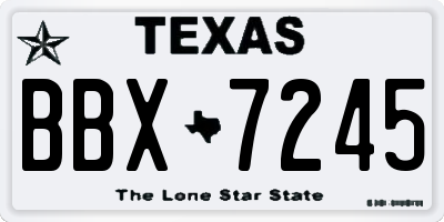 TX license plate BBX7245