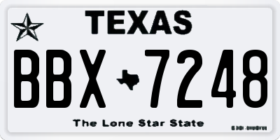 TX license plate BBX7248