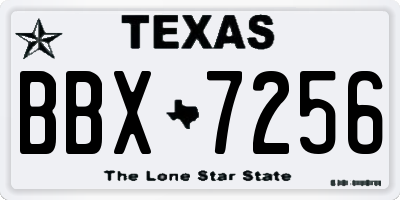 TX license plate BBX7256