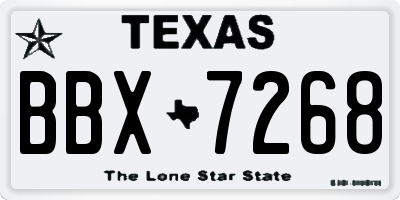 TX license plate BBX7268