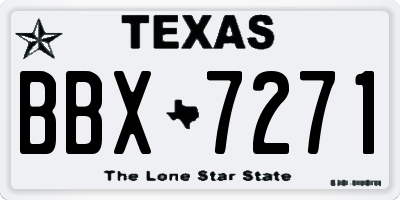 TX license plate BBX7271