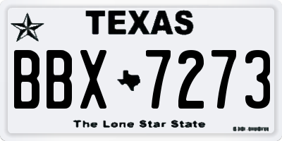 TX license plate BBX7273