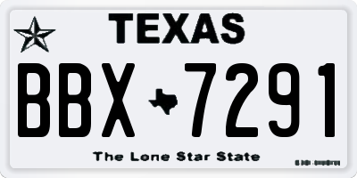 TX license plate BBX7291