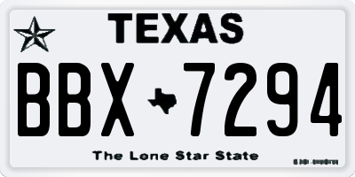 TX license plate BBX7294