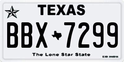 TX license plate BBX7299
