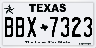 TX license plate BBX7323