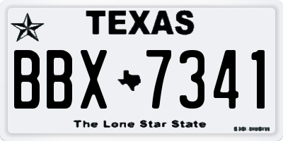 TX license plate BBX7341